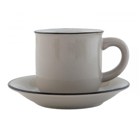 Clayre & Eef Tasse mit Untertasse Ø 7x7 cm