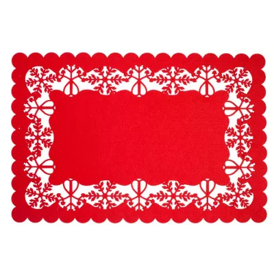 Clayre & Eef Tischdecke  rot Belfast 45x30 cm