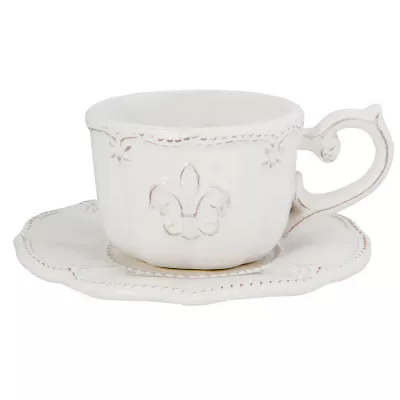 Clayre & Eef Kaffeetasse mit Untertasse Ø 15x7 cm