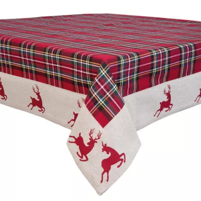 Clayre & Eef 150x250 Tischtuch Hello Hirsch