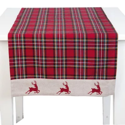 Clayre & Eef Tischläufer 50x140 Hello Hirsch