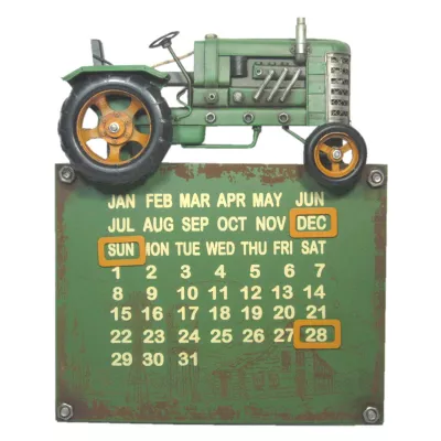 Clayre & Eef Traktor Kalender 34x6x28 cm