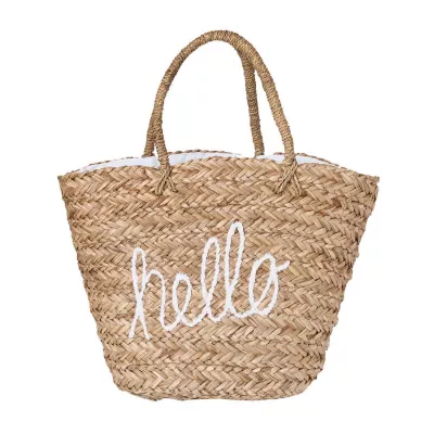 Clayre & Eef Shopper Tasche Strandtasche Hello 58x19x30 cm