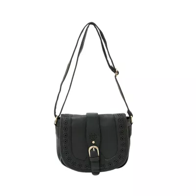 Clayre & Eef Handtasche Hannah schwarz 23x7x22 cm schwarz