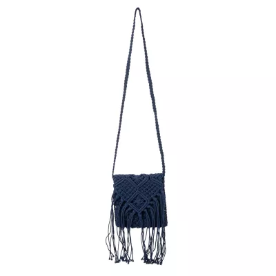 Clayre & Eef Tasche "Joana" blau 22x3x22 cm blaufarbig
