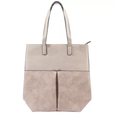 Clayre & Eef Tasche "Fenna" grau 37x5x39 cm beige