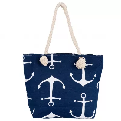 Clayre & Eef Tasche Nautical 45x35 cm blaufarbig