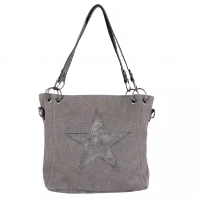 Clayre & Eef Tasche Ace 35x29 cm graufarbig