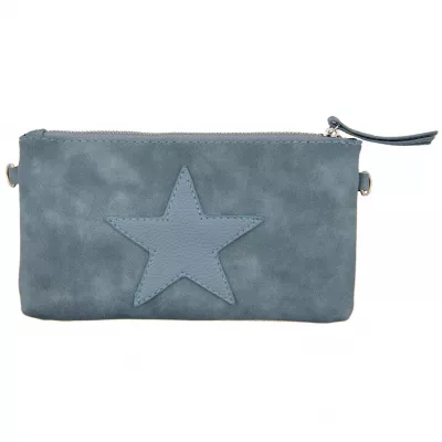 Clayre & Eef Tasche Starry 13x23 cm blaufarbig