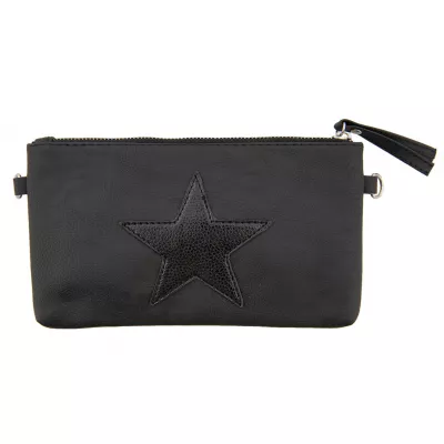 Clayre & Eef Tasche Starry 13x23 cm schwarz