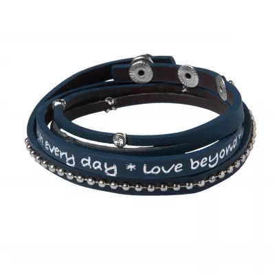 Clayre & Eef Armband Nora blaufarbig