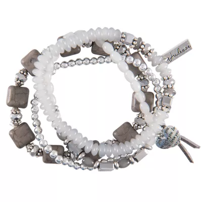 Clayre & Eef Armband Ynez graufarbig