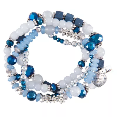 Clayre & Eef Armband Xavierre blaufarbig
