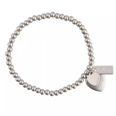 Clayre & Eef Armband Two hearts 2gether graufarbig