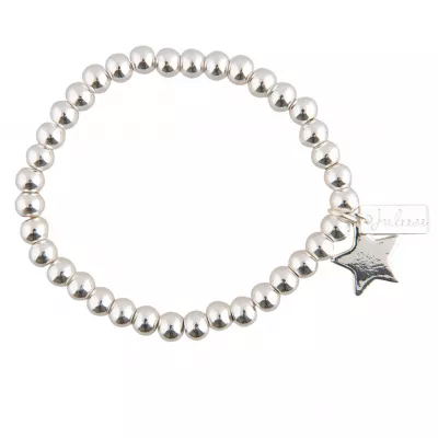 Clayre & Eef Armband Single star silberfarbig