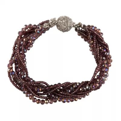Clayre & Eef Armband Shine bright Aubergine