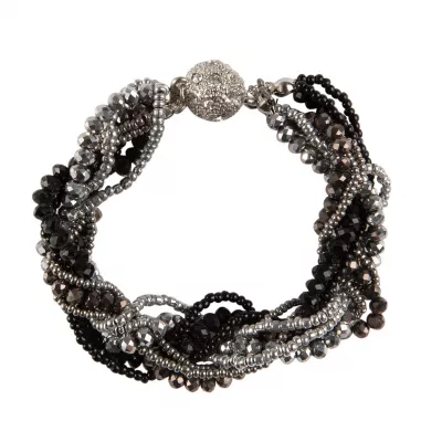 Clayre & Eef Armband Shine bright Schwarz/Grau