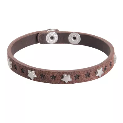 Clayre & Eef Armband Stars small braun