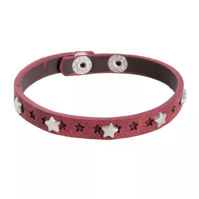 Clayre & Eef Armband Stars small bordeaux