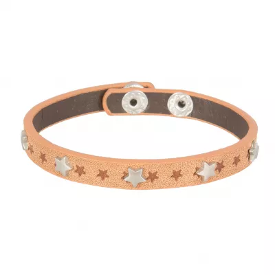 Clayre & Eef Armband Stars small braun