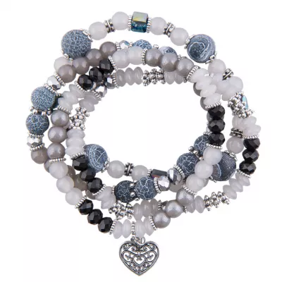 Clayre & Eef Armband Brette graufarbig