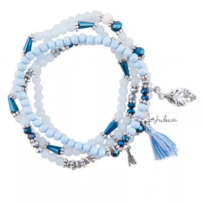 Clayre & Eef Armband Caresse blaufarbig