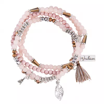 Clayre & Eef Armband Caresse pinkfarbig