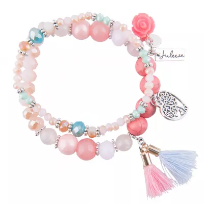 Clayre & Eef Armband Edmee pinkfarbig