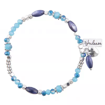 Clayre & Eef Armband Celine blaufarbig