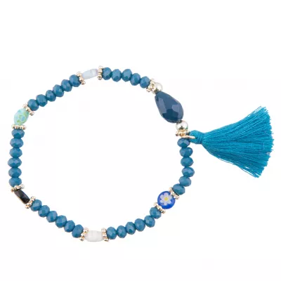 Clayre & Eef Armband Alvada blaufarbig