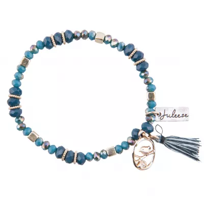 Clayre & Eef Armband Lovely Bird grün