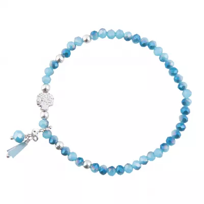 Clayre & Eef Armband Adeline blaufarbig