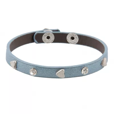 Clayre & Eef Armband Herzs and stones blaufarbig