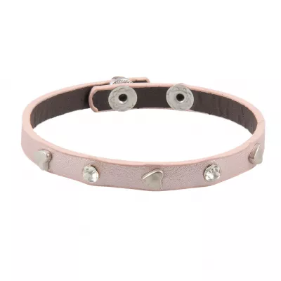 Clayre & Eef Armband Herzs and stones pinkfarbig