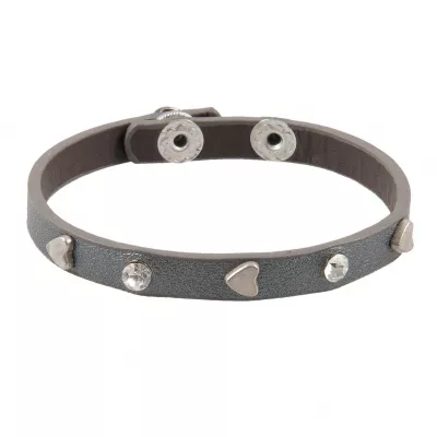 Clayre & Eef Armband Herzs and stones schwarz