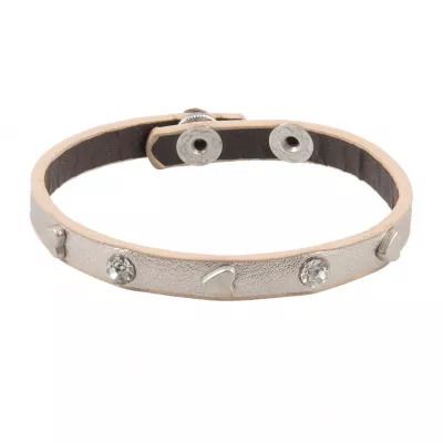 Clayre & Eef Armband Herzs and stones silberfarbig