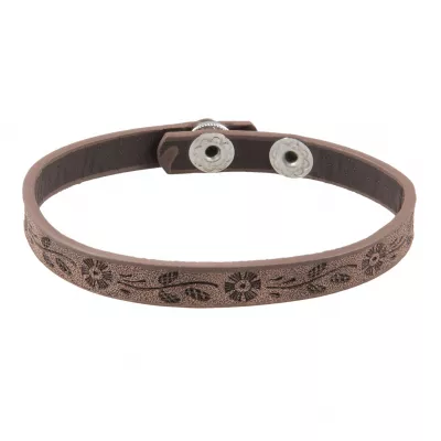 Clayre & Eef Armband Embossed flowers braun