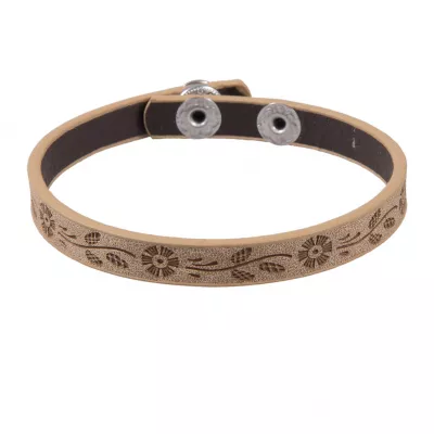 Clayre & Eef Armband Embossed flowers beige