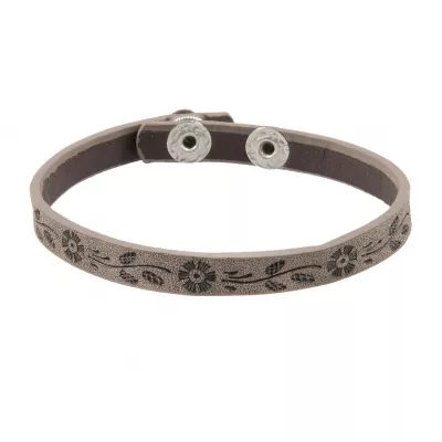 Clayre & Eef Armband Embossed flowers graufarbig