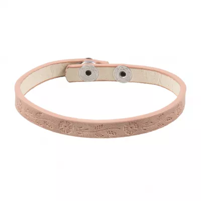 Clayre & Eef Armband Embossed flowers pinkfarbig