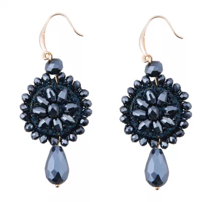 Clayre & Eef Ohrringe Nathalie blaufarbig