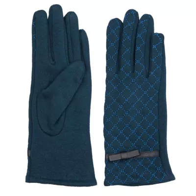 Clayre & Eef Handschuhe Set Stitchen Muster blaufarbig