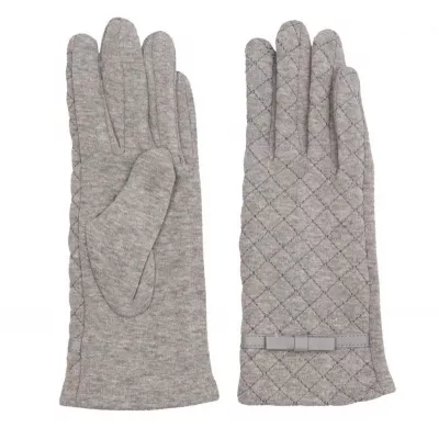 Clayre & Eef Handschuhe Set Stitchen Muster graufarbig