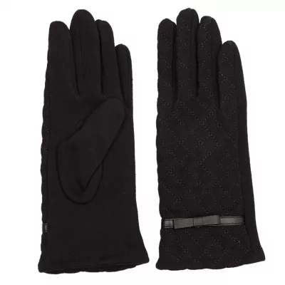 Clayre & Eef Handschuhe Set Stitchen Muster schwarz