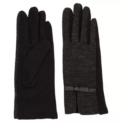 Clayre & Eef Handschuhe Set Cute hearts schwarz