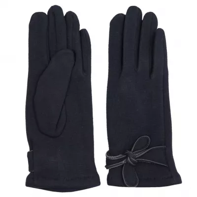 Clayre & Eef Handschuhe Set Trendy Bow blaufarbig