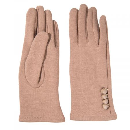 Clayre & Eef Handschuhe Set Small buttons khaki