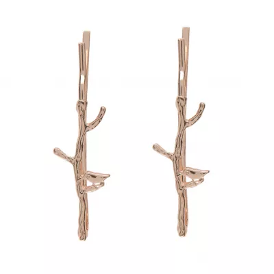 Clayre & Eef Haarklammer In the woods (set 2) Rose Gold