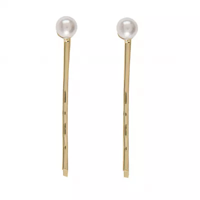 Clayre & Eef Haarklammer Pearl knob (set 2) goldfarbig
