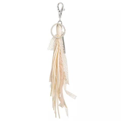 Clayre & Eef Schlüsselanhänger Feather and tassels